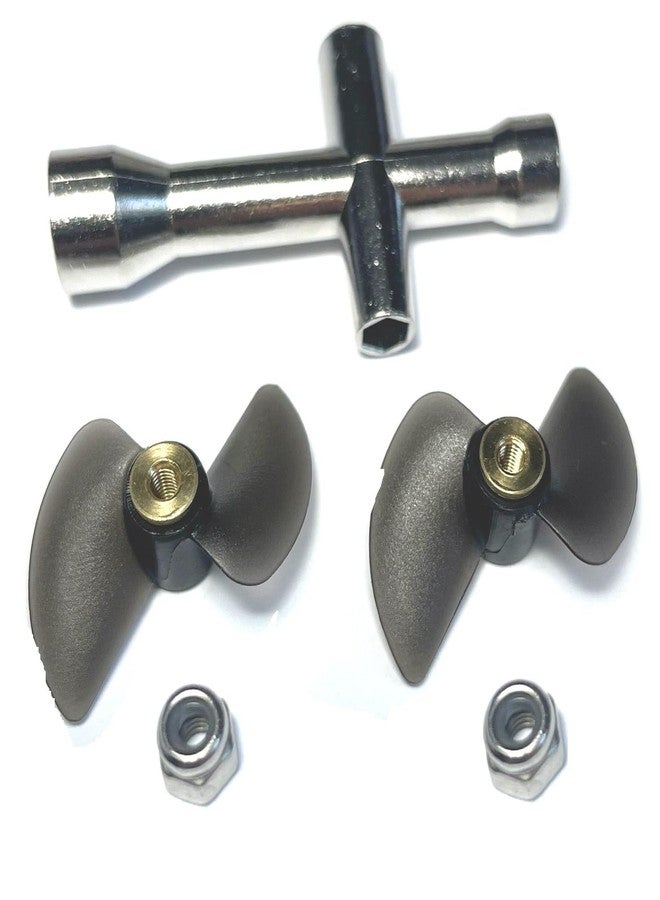 ZDingTech 2pcs H102 Propeller Parts for H120 TKKJ H100 H106 H108 RC Boat Parts, H102 RC Boat Propeller with Nuts and Wrench - Image 3